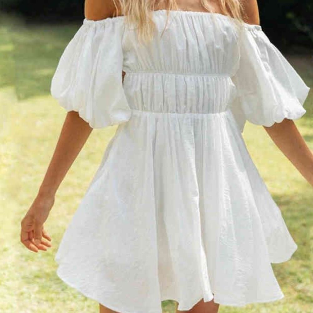 NWT Molly Green Off/On Shoulder Flowy Boho Dress -- L